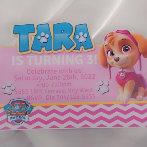 Personalized Birthday Party Invitations | Printed | Set of 8 with Envelopes - Picture 4 of 4